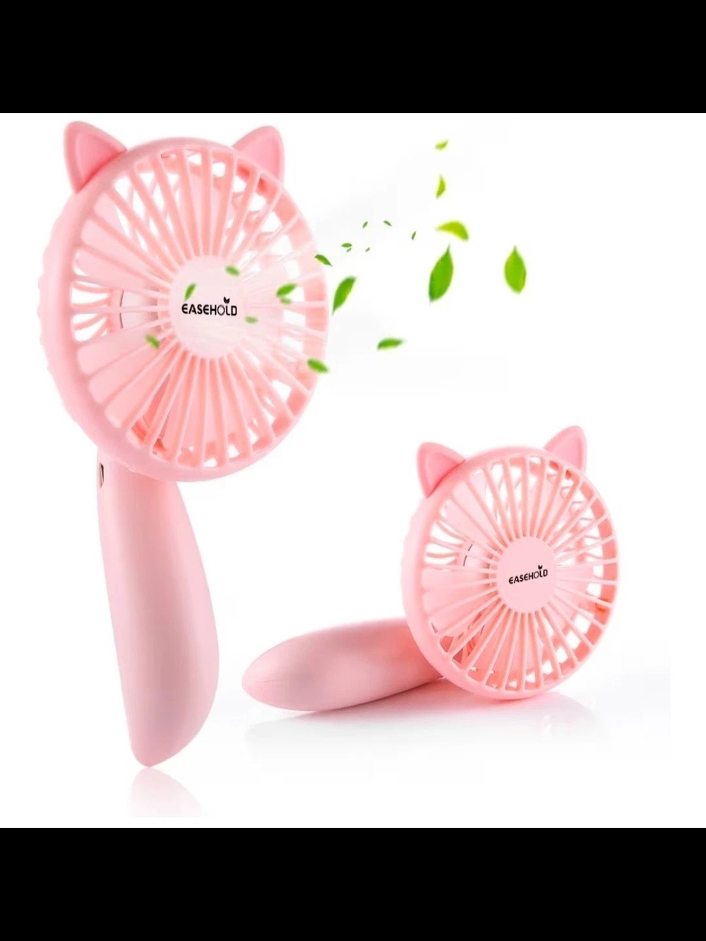 Easehold Mini Handheld Personal Fan Rechargeable, Adjustable, 1200mAh, 3 Speed